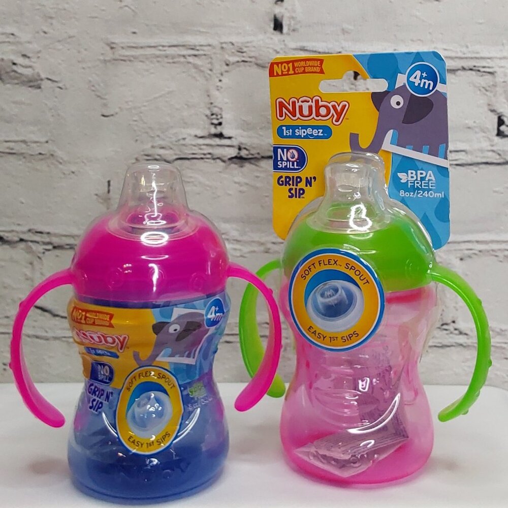 'NUBY' GRIP~N~SIP 1ST SIPEEZ CUPS SET